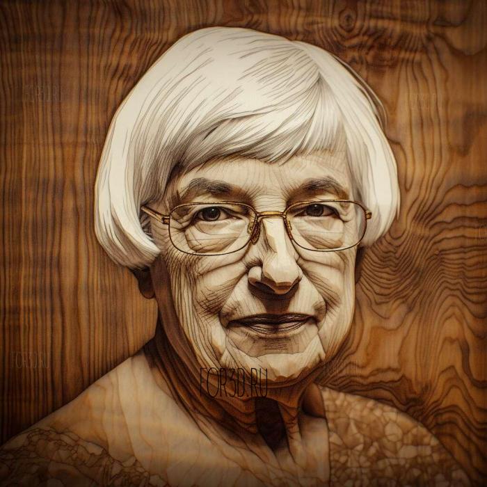 Janet Yellen 2 stl model for CNC